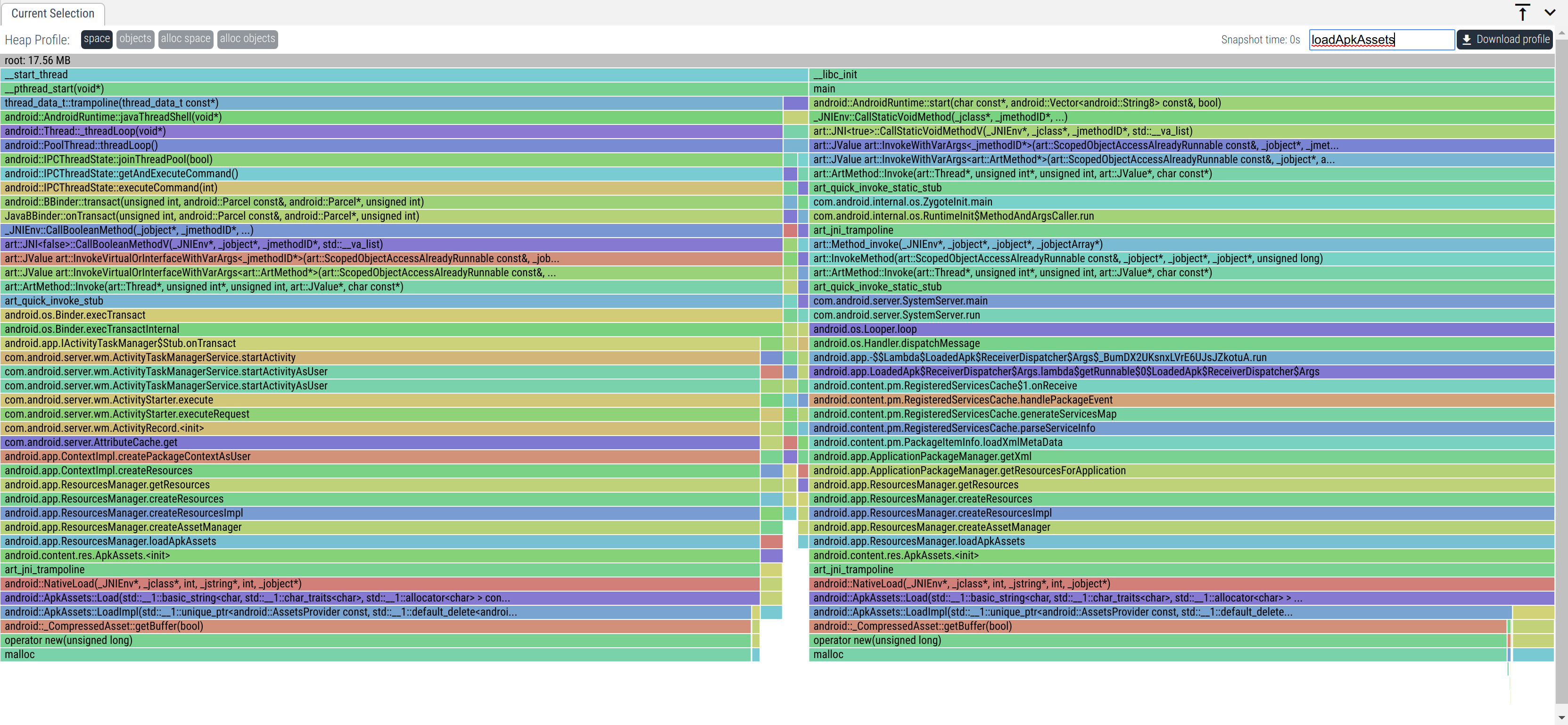 Native Flamegraph with Focus